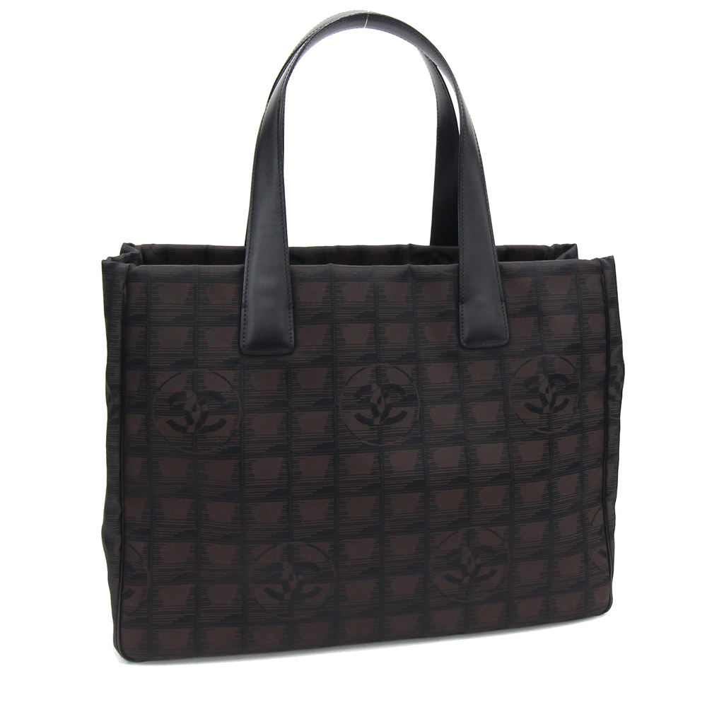 Chanel New Travel Line Tote Mm Shoulder Bag Nylon Marlon